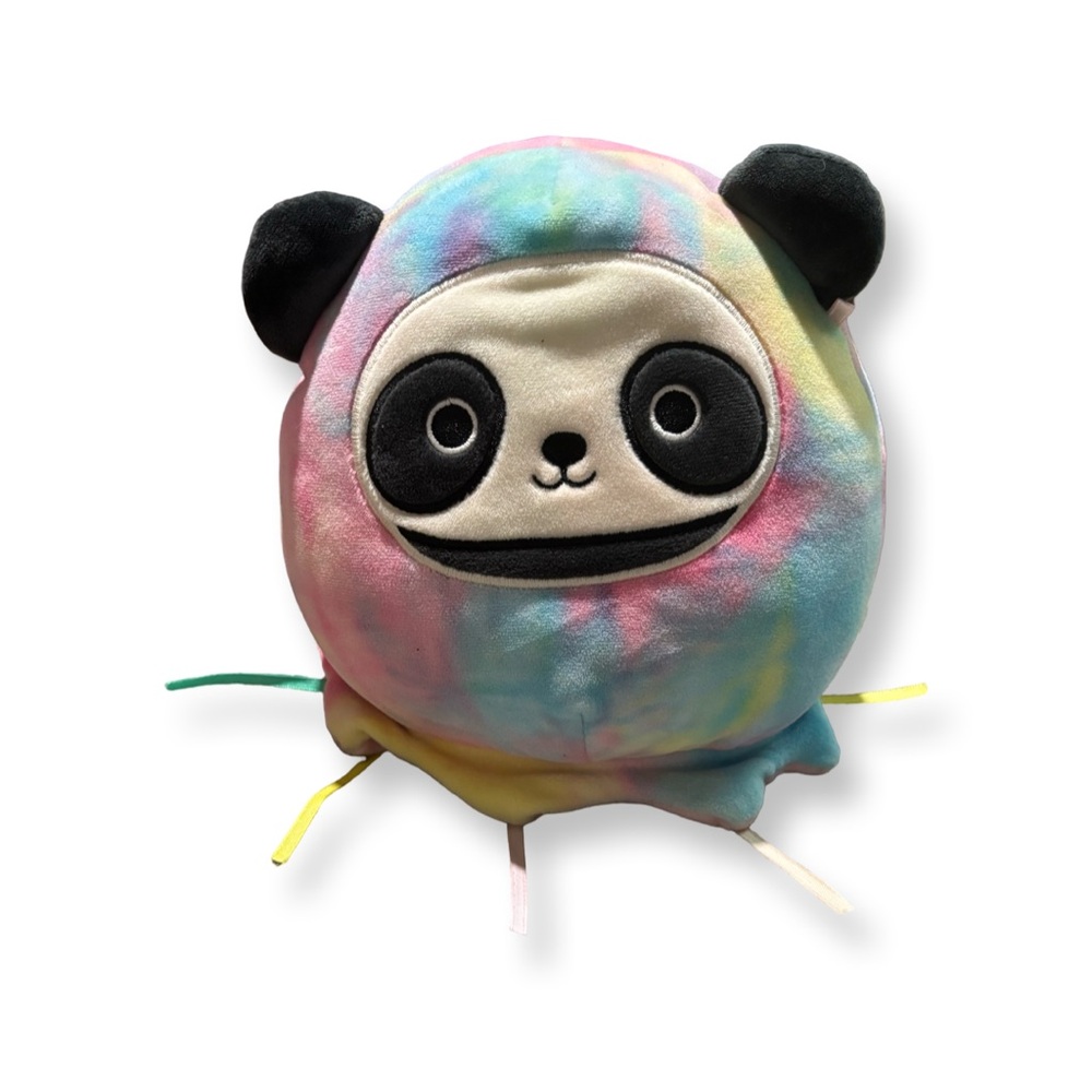 Squishmallow Stanley the Panda in Tie Dye Jellyfish Costume